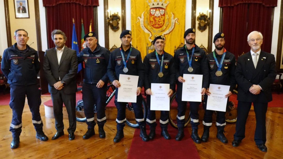 Sapadores que trouxeram 6 medalhas para Coimbra foram recebidos na Câmara Municipal